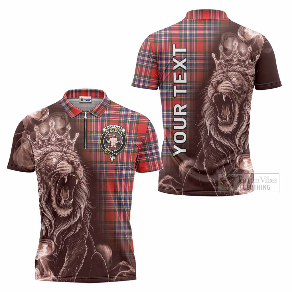 MacFarlane (McFarlane) Tartan Zipper Polo Shirt Roaring Lion Heritage