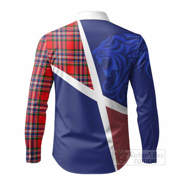 MacFarlane (McFarlane) The Scottish Football Crest Long Sleeve Button Shirts Lion-Tartan Army