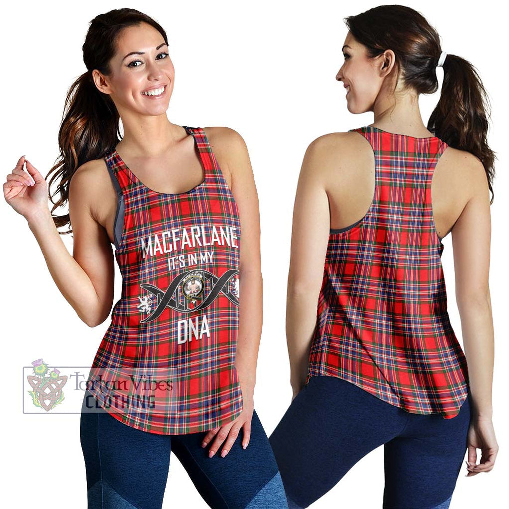 MacFarlane (McFarlane) Tartan Women's Racerback Tanks with Family Crest DNA In Me Style 4XL - Tartanvibesclothing Shop