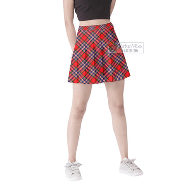 MacFarlane (McFarlane) Tartan Women's Plated Mini Skirt Cross Style