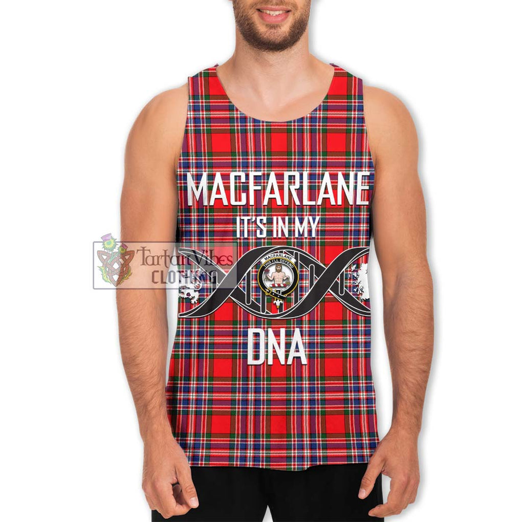MacFarlane (McFarlane) Tartan Men's Tank Top with Family Crest DNA In Me Style Men - Tartanvibesclothing Shop