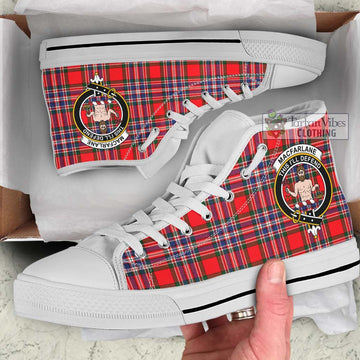MacFarlane (McFarlane) Tartan High Top Shoes with Family Crest