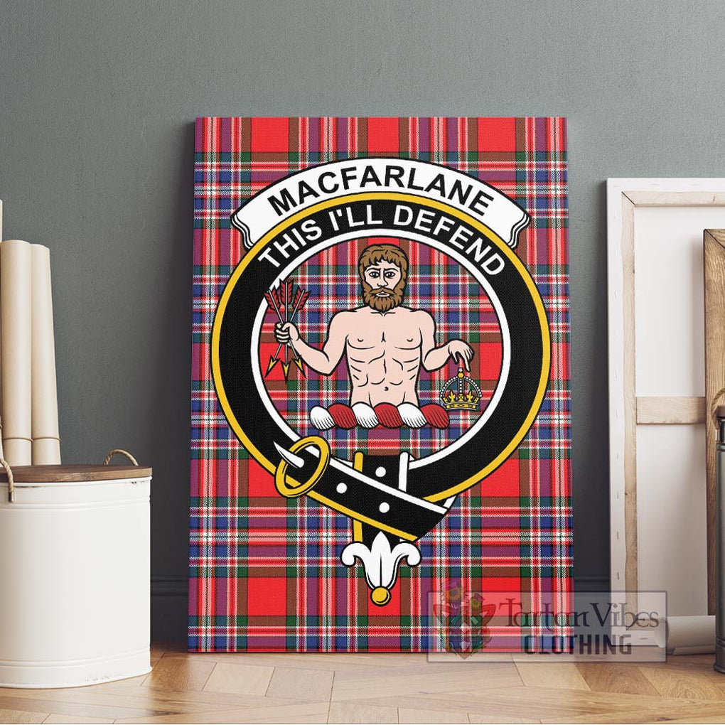 MacFarlane (McFarlane) Tartan Canvas Print Wall Art with Family Crest Without Frame - Tartan Vibes Clothing