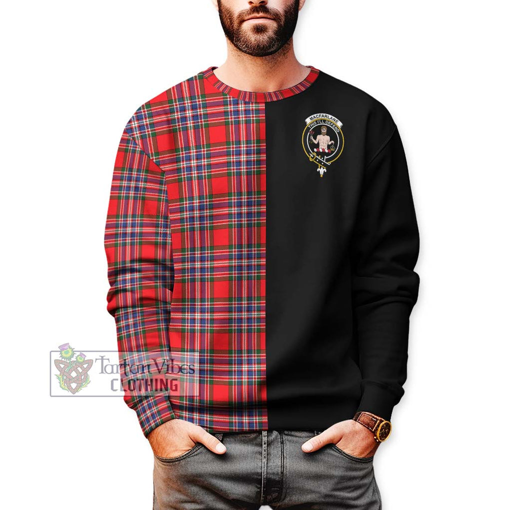 MacFarlane (McFarlane) Tartan Sweatshirt with Family Crest and Half Of Me Style Unisex - Tartanvibesclothing Shop