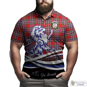 MacFarlane (McFarlane) Tartan Polo Shirt with Alba Gu Brath Regal Lion Emblem