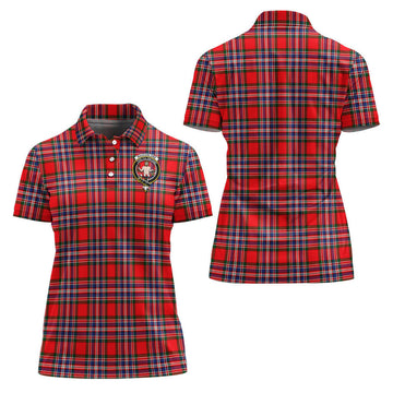 MacFarlane (McFarlane) Tartan Polo Shirt with Family Crest For Women
