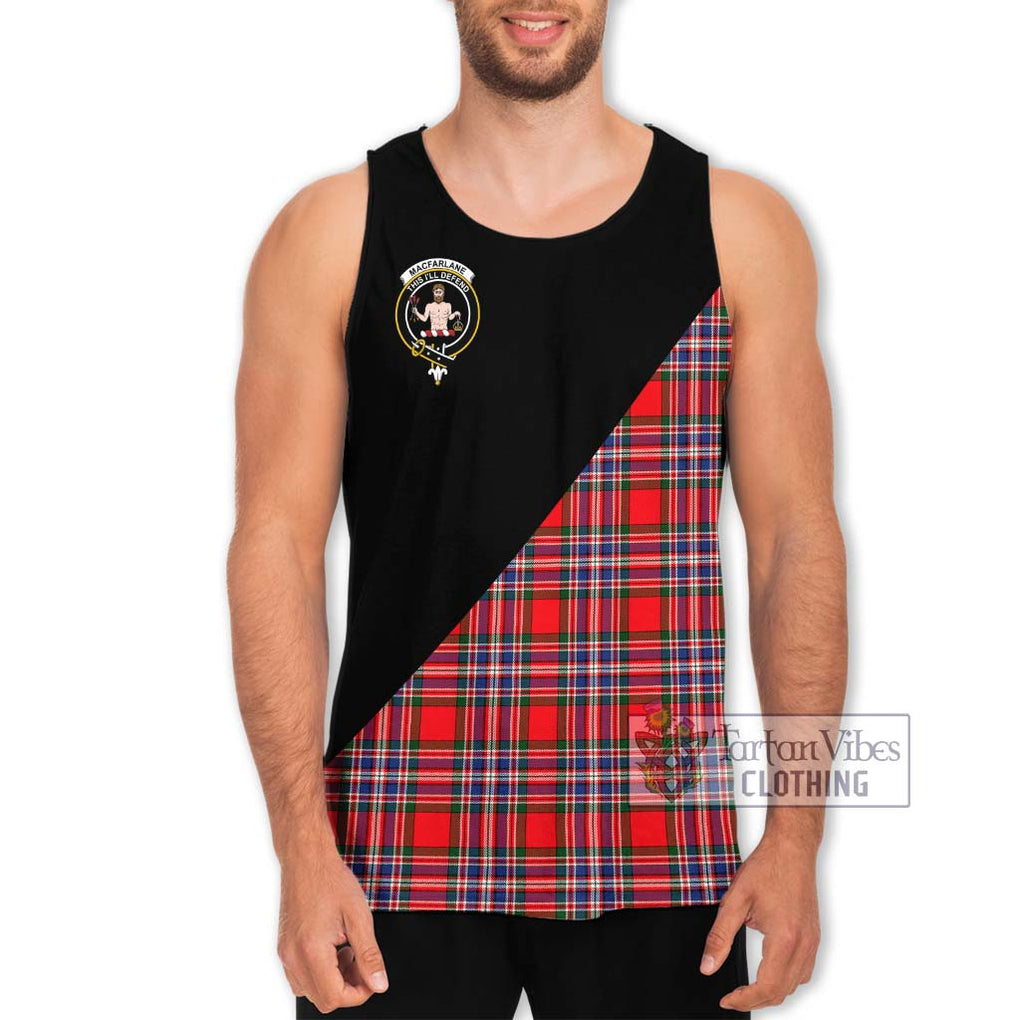 MacFarlane (McFarlane) Tartan Men's Tank Top with Family Crest and Military Logo Style Men - Tartanvibesclothing Shop