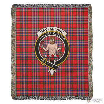 MacFarlane Modern Tartan Woven Blanket with Family Crest