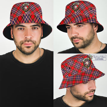 MacFarlane (McFarlane) Tartan Bucket Hat with Family Crest