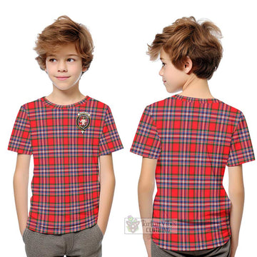 MacFarlane (McFarlane) Tartan Kid T-Shirt with Family Crest Youth XL Size14 - Tartanvibesclothing Shop