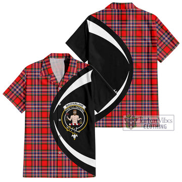 MacFarlane (McFarlane) Tartan Hawaiian Shirt with Family Crest Circle Style