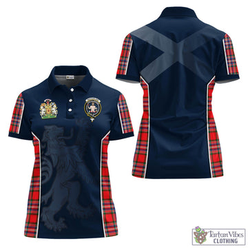 MacFarlane (McFarlane) Tartan Women's Polo Shirt with Family Crest and Lion Rampant Vibes Sport Style