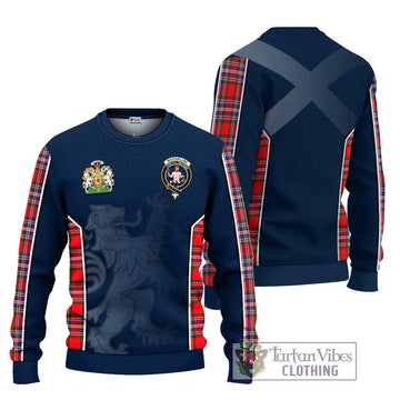 MacFarlane (McFarlane) Tartan Knitted Sweater with Family Crest and Lion Rampant Vibes Sport Style Unisex - Tartan Vibes Clothing