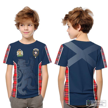 MacFarlane (McFarlane) Tartan Kid T-Shirt with Family Crest and Lion Rampant Vibes Sport Style Youth XL Size14 - Tartan Vibes Clothing