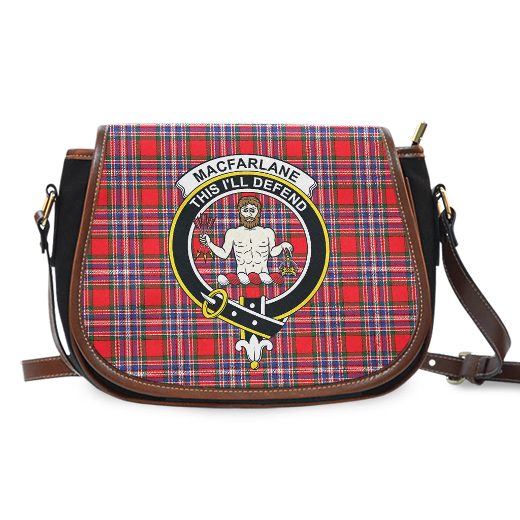 MacFarlane (McFarlane) Tartan Saddle Bag with Family Crest - Tartan Vibes Clothing