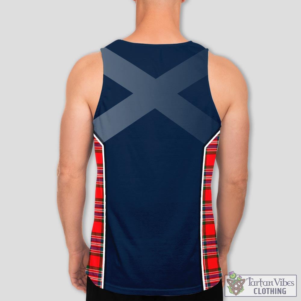 Tartan Vibes Clothing MacFarlane Modern Tartan Men's Tanks Top with Family Crest and Scottish Thistle Vibes Sport Style