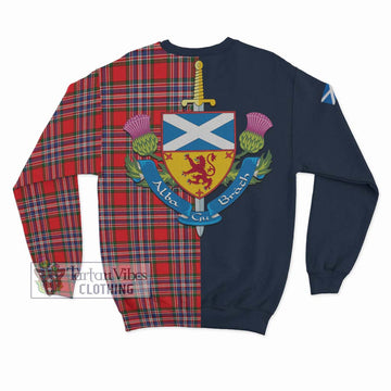 Tartan Vibes Clothing MacFarlane Modern Tartan Sweatshirt with Scottish Lion Royal Arm Half Style