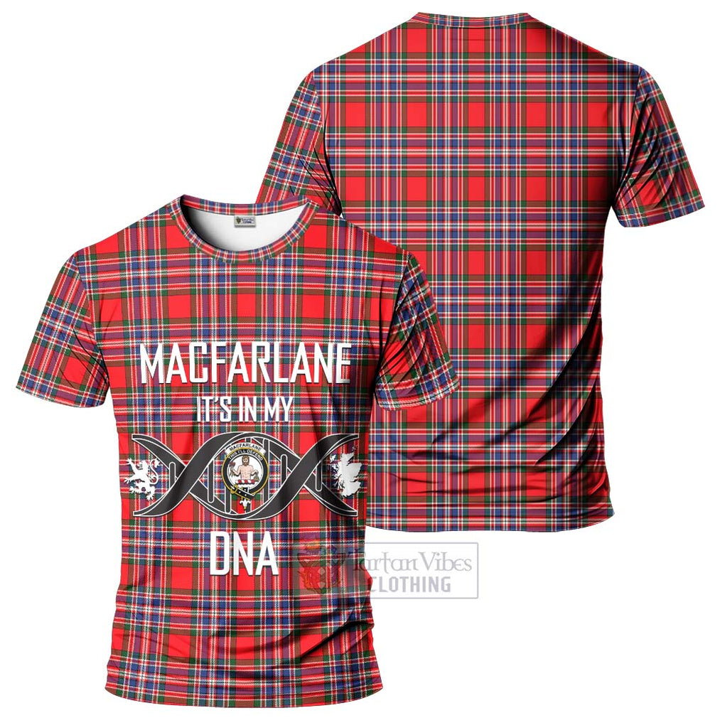 MacFarlane (McFarlane) Tartan T-Shirt with Family Crest DNA In Me Style - Tartan Vibes Clothing