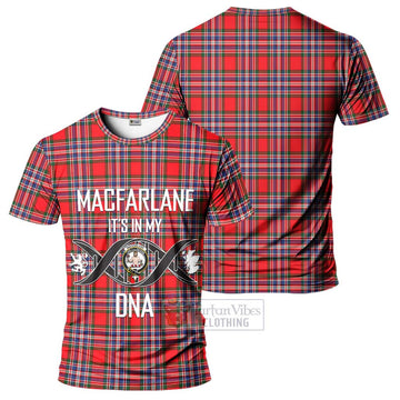 MacFarlane (McFarlane) Tartan T-Shirt with Family Crest DNA In Me Style - Tartan Vibes Clothing
