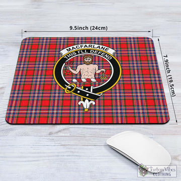 Tartan Vibes Clothing MacFarlane Modern Tartan Mouse Pad with Family Crest