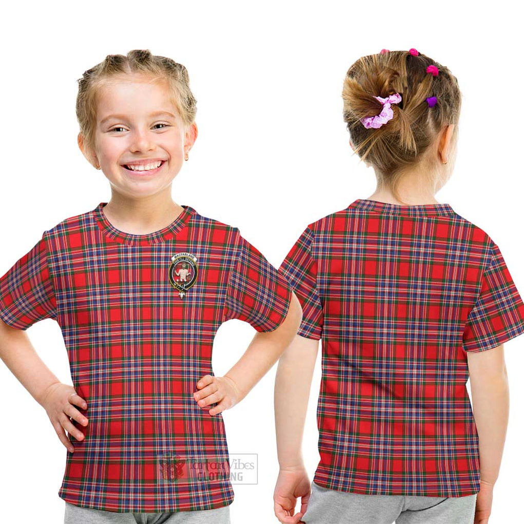 MacFarlane (McFarlane) Tartan Kid T-Shirt with Family Crest - Tartanvibesclothing Shop