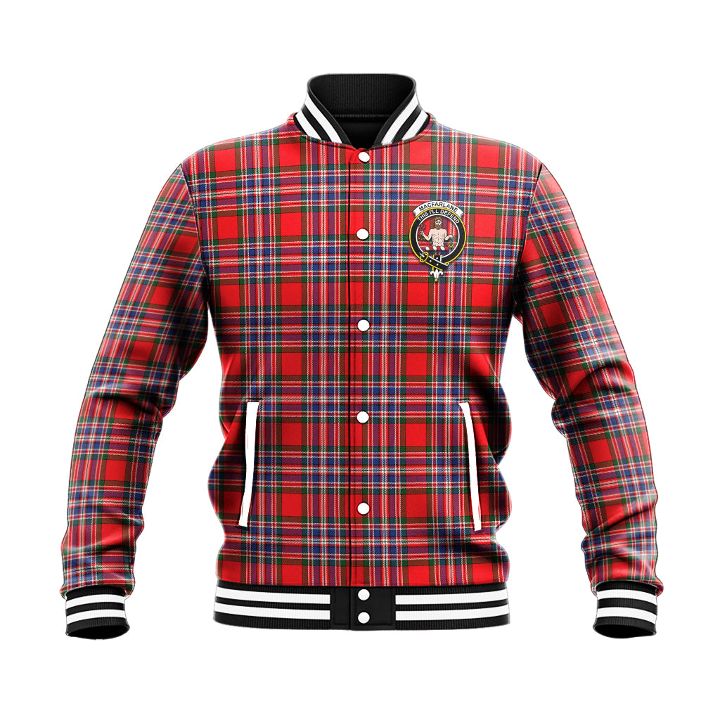 MacFarlane (McFarlane) Tartan Baseball Jacket with Family Crest - Tartan Vibes Clothing