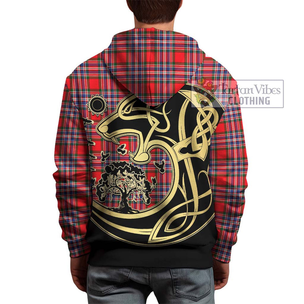 MacFarlane (McFarlane) Tartan Hoodie with Family Crest Celtic Wolf Style - Tartan Vibes Clothing