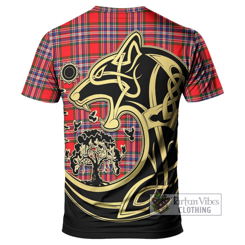 MacFarlane (McFarlane) Tartan T-Shirt with Family Crest Celtic Wolf Style - Tartan Vibes Clothing