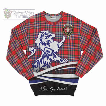 MacFarlane (McFarlane) Tartan Sweatshirt with Alba Gu Brath Regal Lion Emblem - Tartanvibesclothing Shop