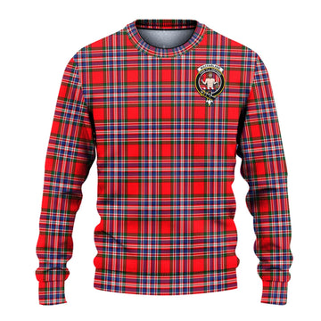 MacFarlane Modern Tartan Knitted Sweater with Family Crest - Tartanvibesclothing