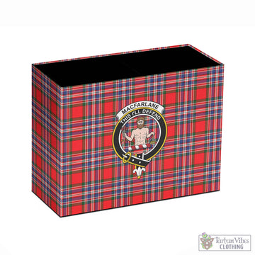 MacFarlane (McFarlane) Tartan Pen Holder with Family Crest