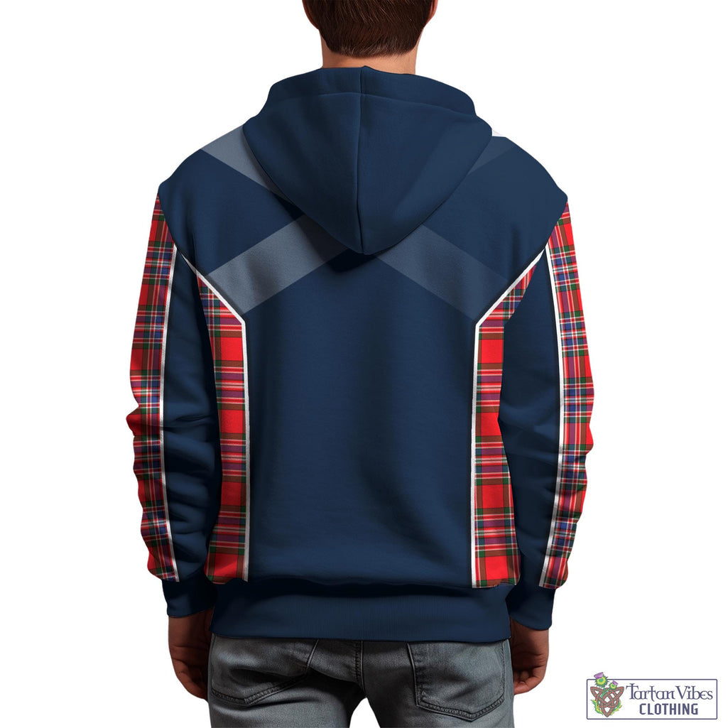 Tartan Vibes Clothing MacFarlane Modern Tartan Hoodie with Family Crest and Scottish Thistle Vibes Sport Style