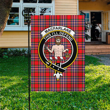 MacFarlane (McFarlane) Tartan Flag with Family Crest - Tartan Vibes Clothing