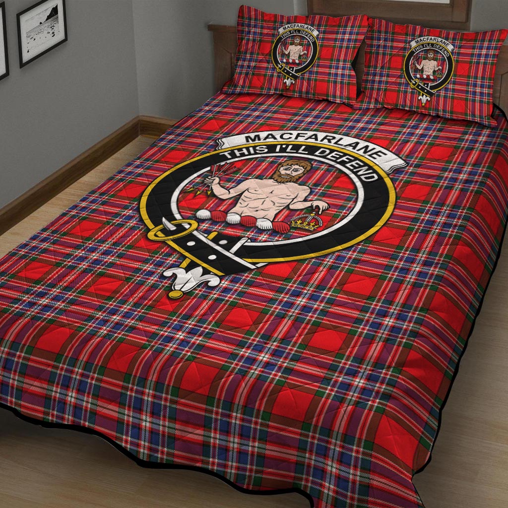 MacFarlane (McFarlane) Tartan Quilt Bed Set with Family Crest - Tartan Vibes Clothing