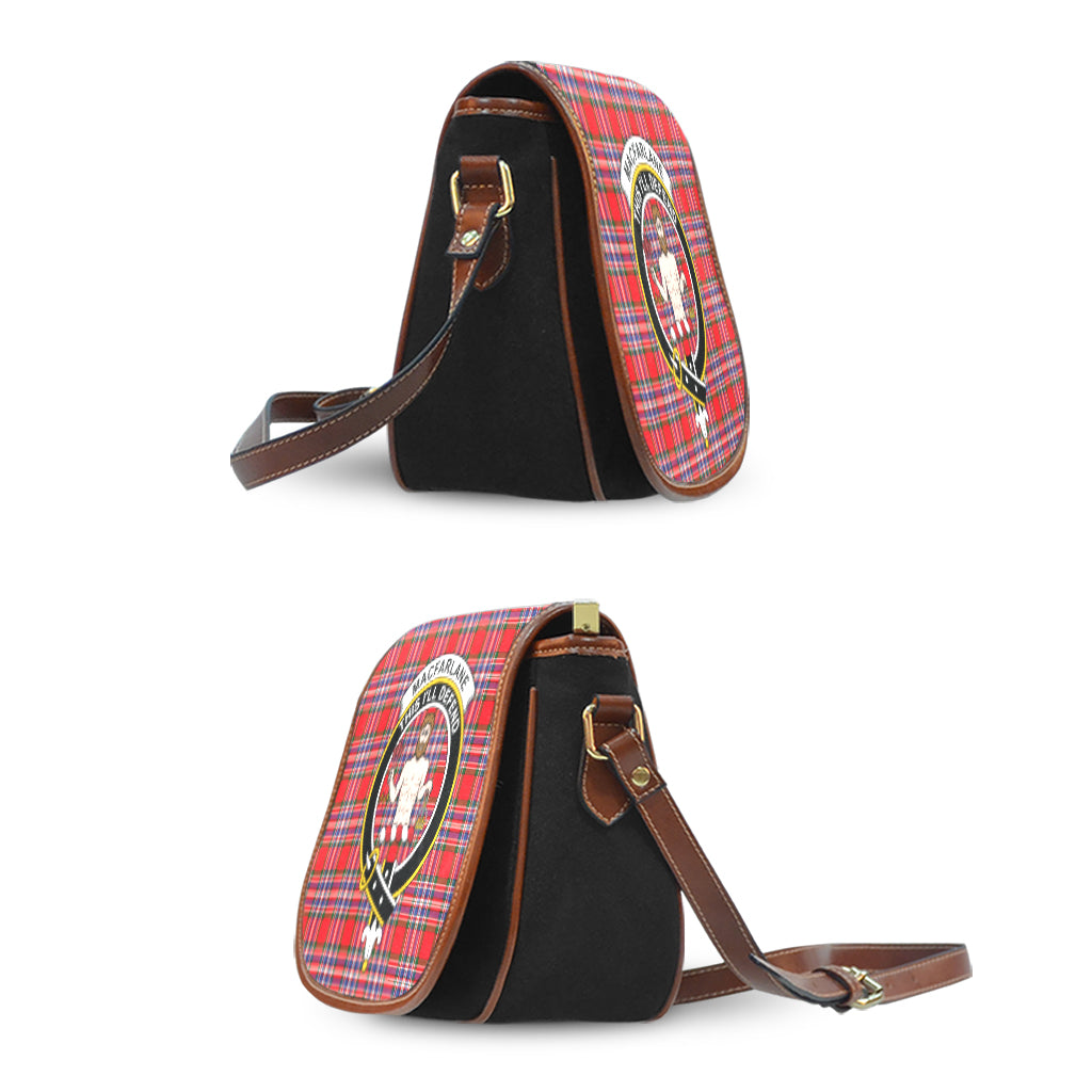 MacFarlane (McFarlane) Tartan Saddle Bag with Family Crest - Tartan Vibes Clothing
