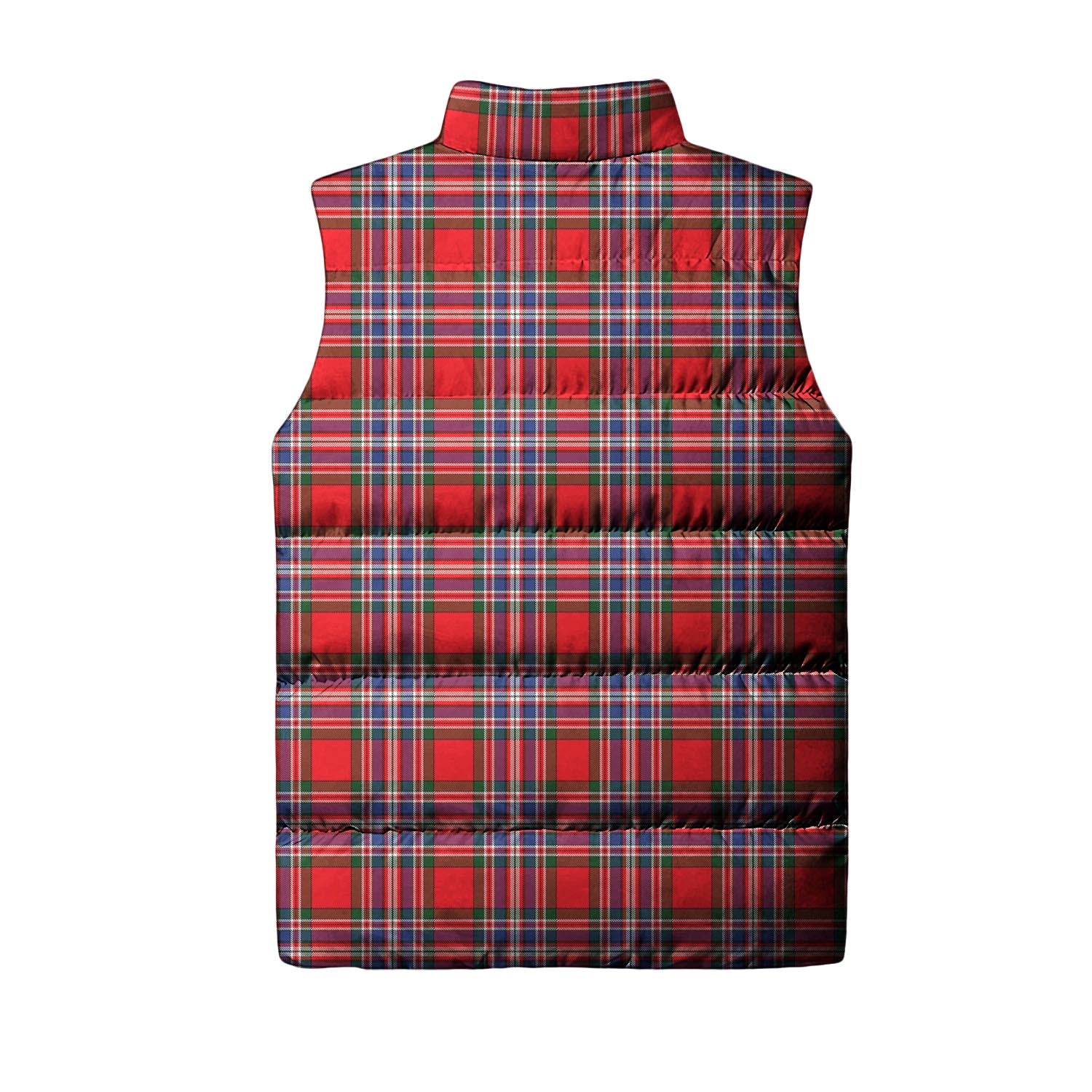 MacFarlane Modern Tartan Sleeveless Puffer Jacket with Family Crest - Tartanvibesclothing