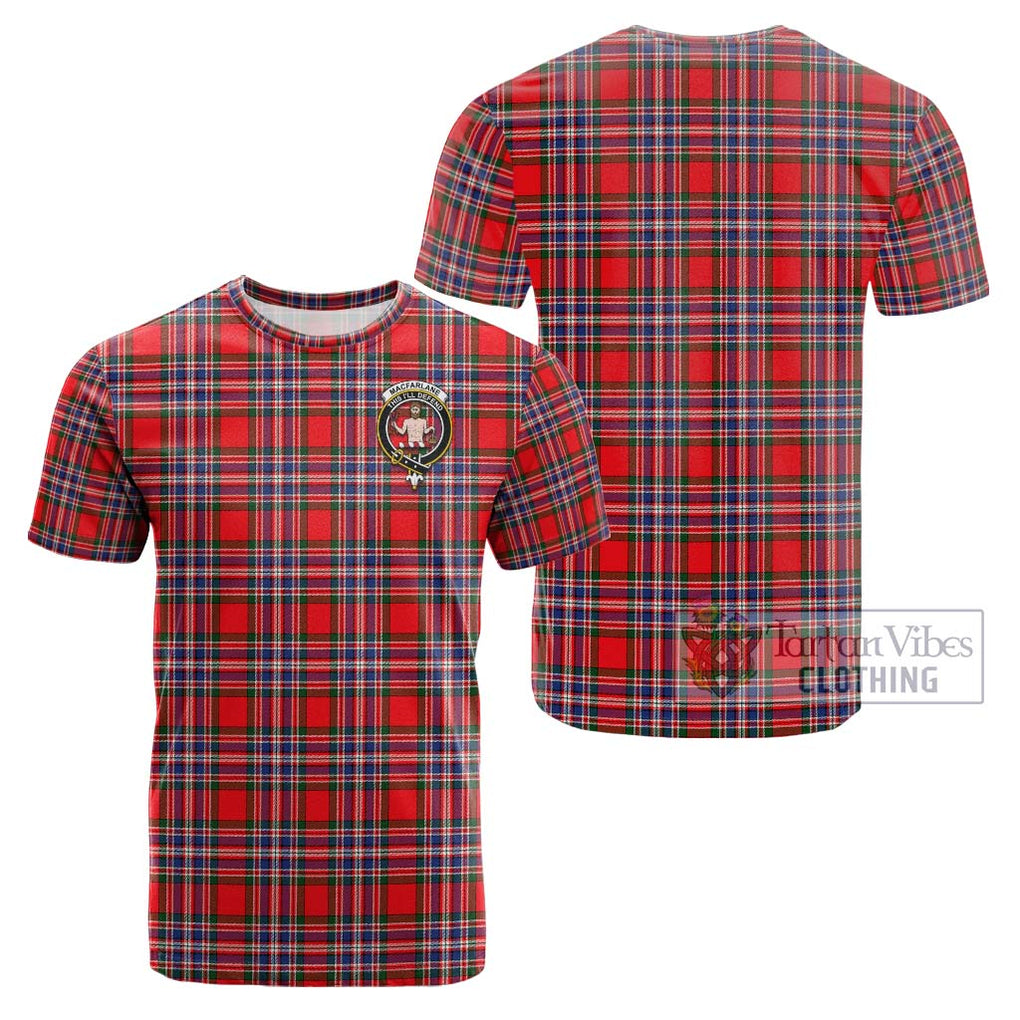 MacFarlane (McFarlane) Tartan Cotton T-Shirt with Family Crest Kid's Shirt - Tartanvibesclothing Shop