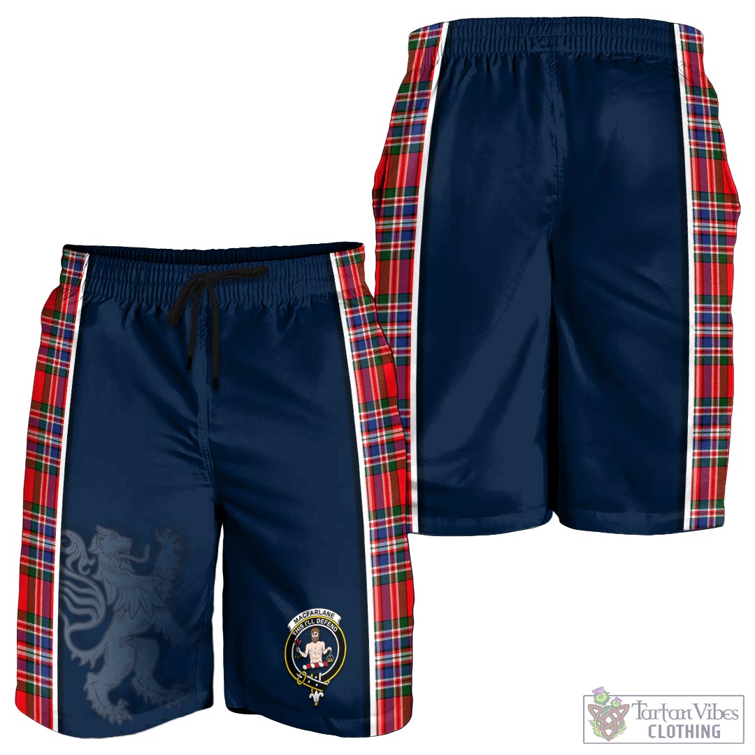 Tartan Vibes Clothing MacFarlane Modern Tartan Men's Shorts with Family Crest and Lion Rampant Vibes Sport Style