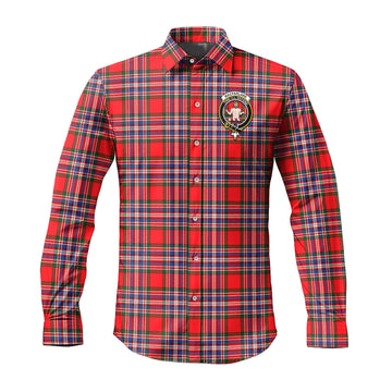MacFarlane (McFarlane) Tartan Long Sleeve Button Up Shirt with Family Crest