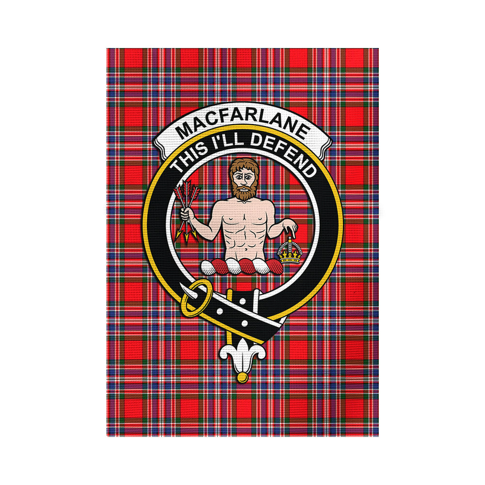 MacFarlane (McFarlane) Tartan Flag with Family Crest - Tartan Vibes Clothing