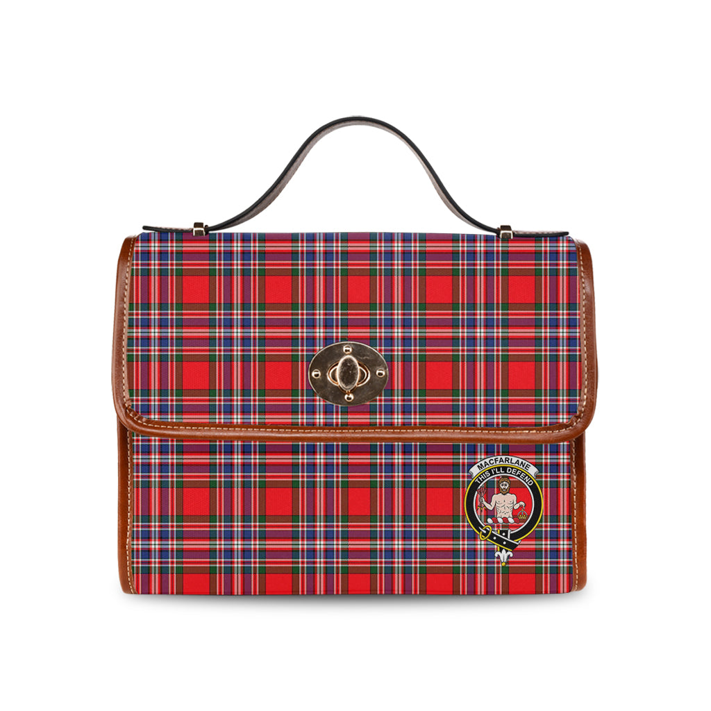 macfarlane-modern-tartan-leather-strap-waterproof-canvas-bag-with-family-crest