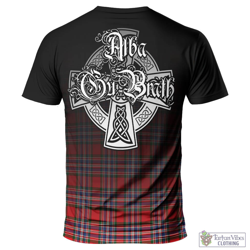 Tartan Vibes Clothing MacFarlane Modern Tartan T-Shirt Featuring Alba Gu Brath Family Crest Celtic Inspired