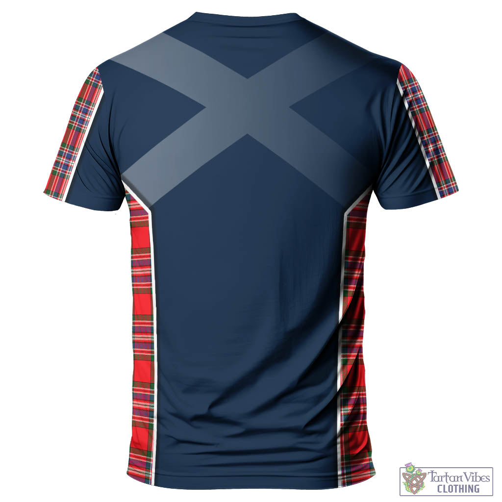 Tartan Vibes Clothing MacFarlane Modern Tartan T-Shirt with Family Crest and Lion Rampant Vibes Sport Style