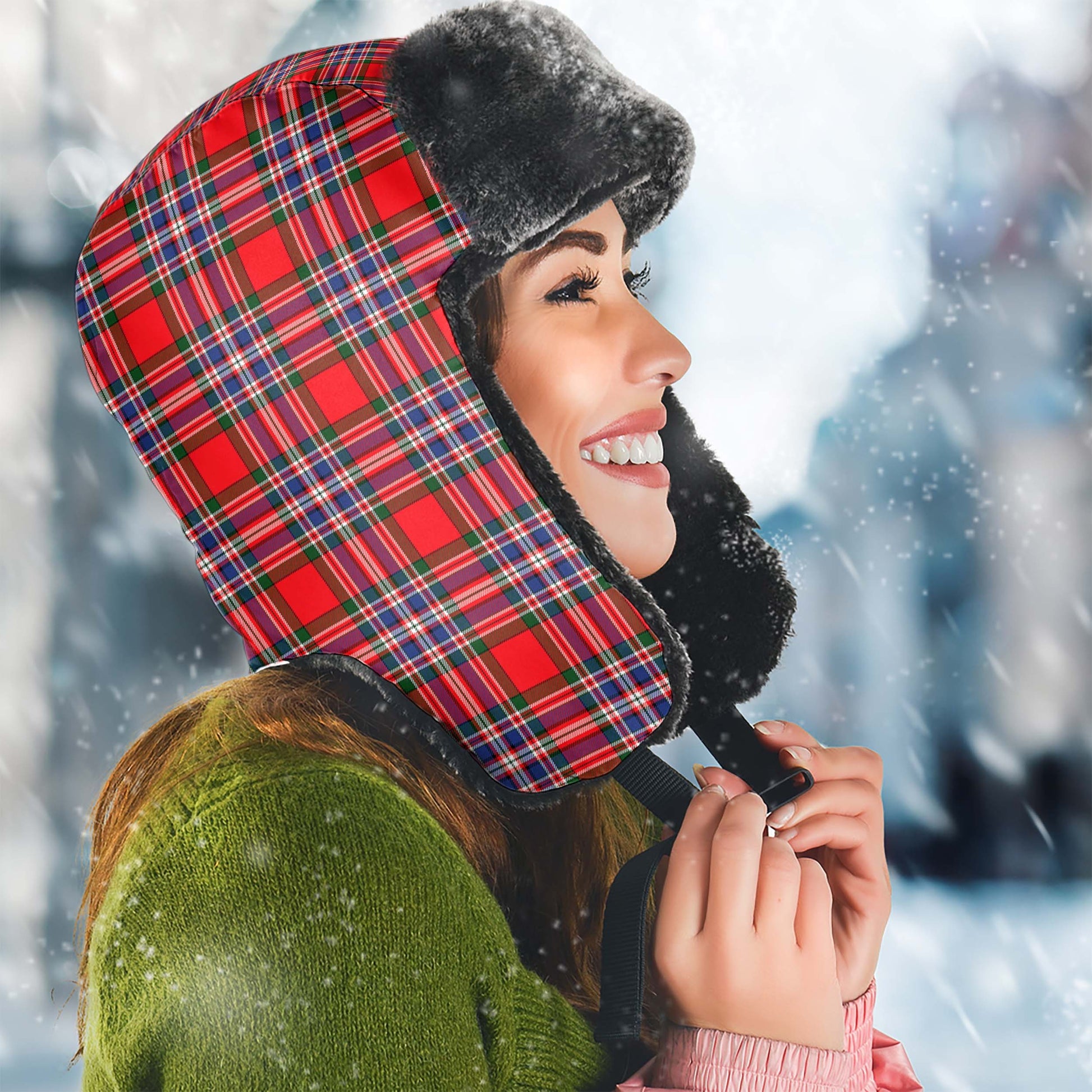 MacFarlane Modern Tartan Winter Trapper Hat - Tartanvibesclothing