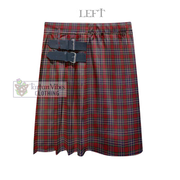 MacFarlane Red Tartan Men's Pleated Skirt - Fashion Casual Retro Scottish Kilt Style
