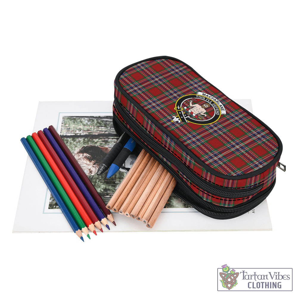 Tartan Vibes Clothing MacFarlane Red Tartan Pen and Pencil Case with Family Crest