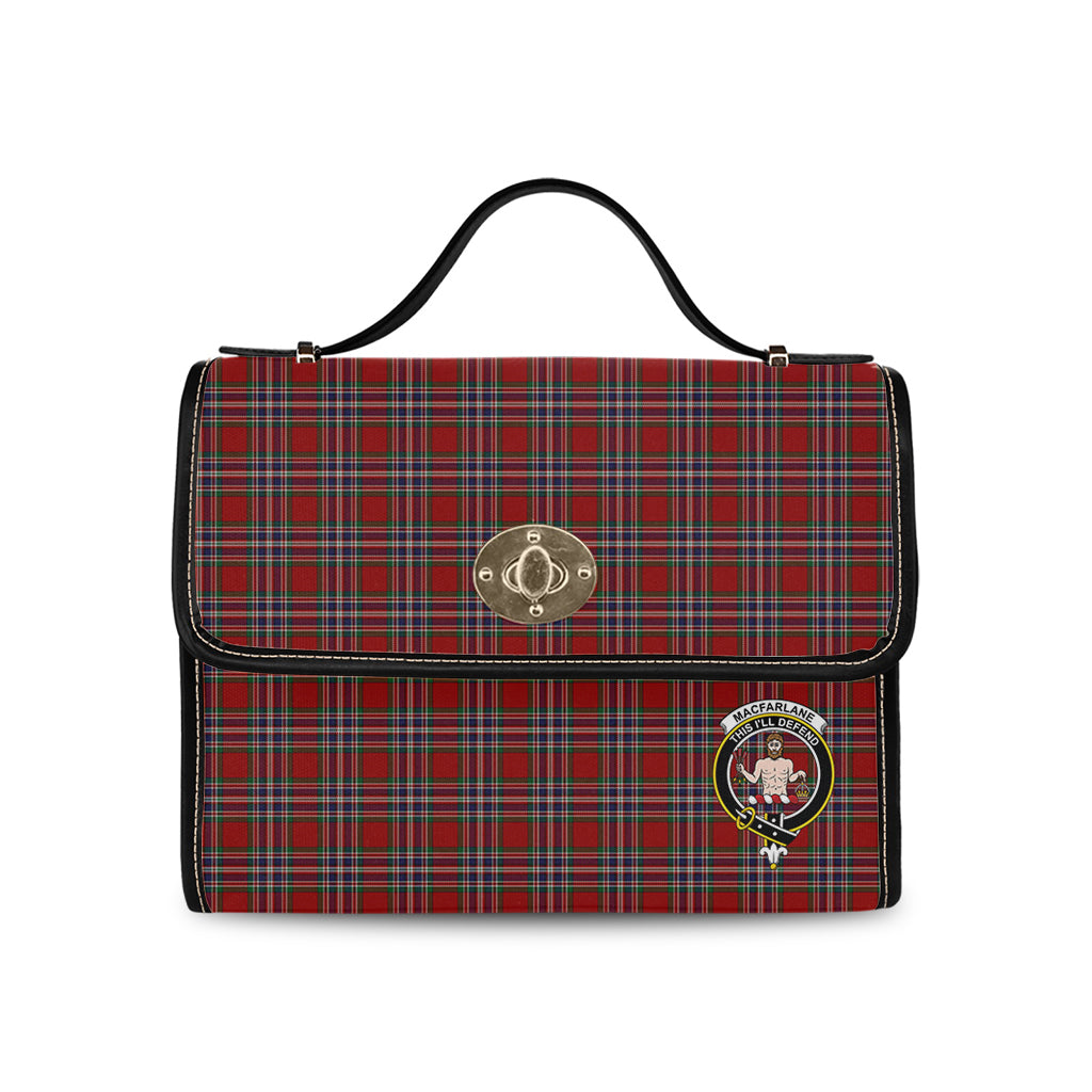 macfarlane-red-tartan-leather-strap-waterproof-canvas-bag-with-family-crest