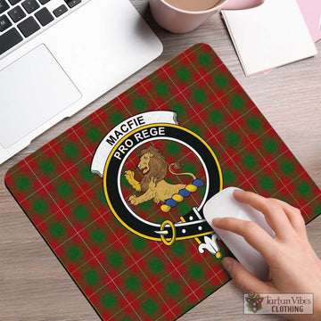 Tartan Vibes Clothing MacFie Tartan Mouse Pad with Family Crest