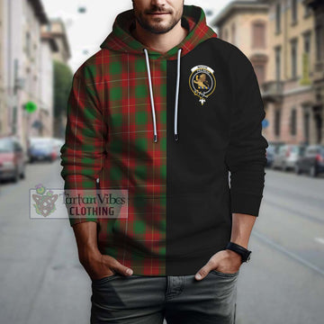 MacFie (McFie) Tartan Hoodie with Family Crest and Half Of Me Style Zip Hoodie - Tartanvibesclothing Shop