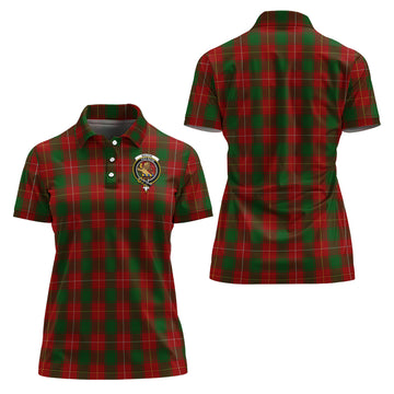 MacFie Tartan Polo Shirt with Family Crest For Women